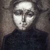 Portrait of a Stranger. Temo Svirely, georgian-ukrainian artist (born 1965 in Georgia - died 2014 in Ukraine), pen, marker, paper, 1995