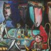 Піраться вечірка. Темо Свірелі, грузинський та український художник (народився в 1965 році в Грузії - помер в 2014 році в Україні), олія, полотно, 1994