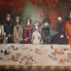 Весілля. Темо Свірелі, грузинський та український художник (народився в 1965 році в Грузії - помер в 2014 році в Україні), текстиль, акріл, пастель на папері (колаж), 2013