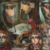 Five past nine. Temo Svirely, georgian-ukrainian artist (born 1965 in Georgia - died 2014 in Ukraine), oil, canvas, 1995