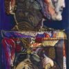 The Warrior. Temo Svirely, georgian-ukrainian artist (born 1965 in Georgia - died 2014 in Ukraine), acryl, pastel on paper (collage), 1995